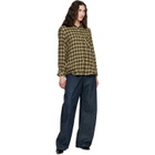 Wales Bonner Brown Brushed Overcheck Ritual Shirt
