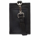 Neil Barrett Men's Lighting Bolt Neck Wallet in Black/White