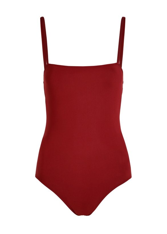Photo: Nounou Anita Square-neck Swimsuit Burgundy