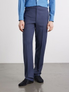 J. Mueser - Waverly Straight-Leg Wool Twill Suit Trousers - Blue