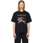 Burberry Black Cross Stitch Knight Cotton T-shirt
