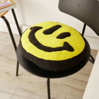 MARKET Men's Smiley Collage Chenille Pillow in Yellow