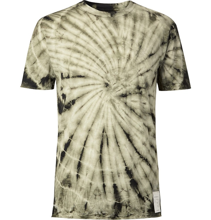 Photo: Satisfy - Cloud Tie-Dyed Merino Wool Running T-Shirt - Neutrals