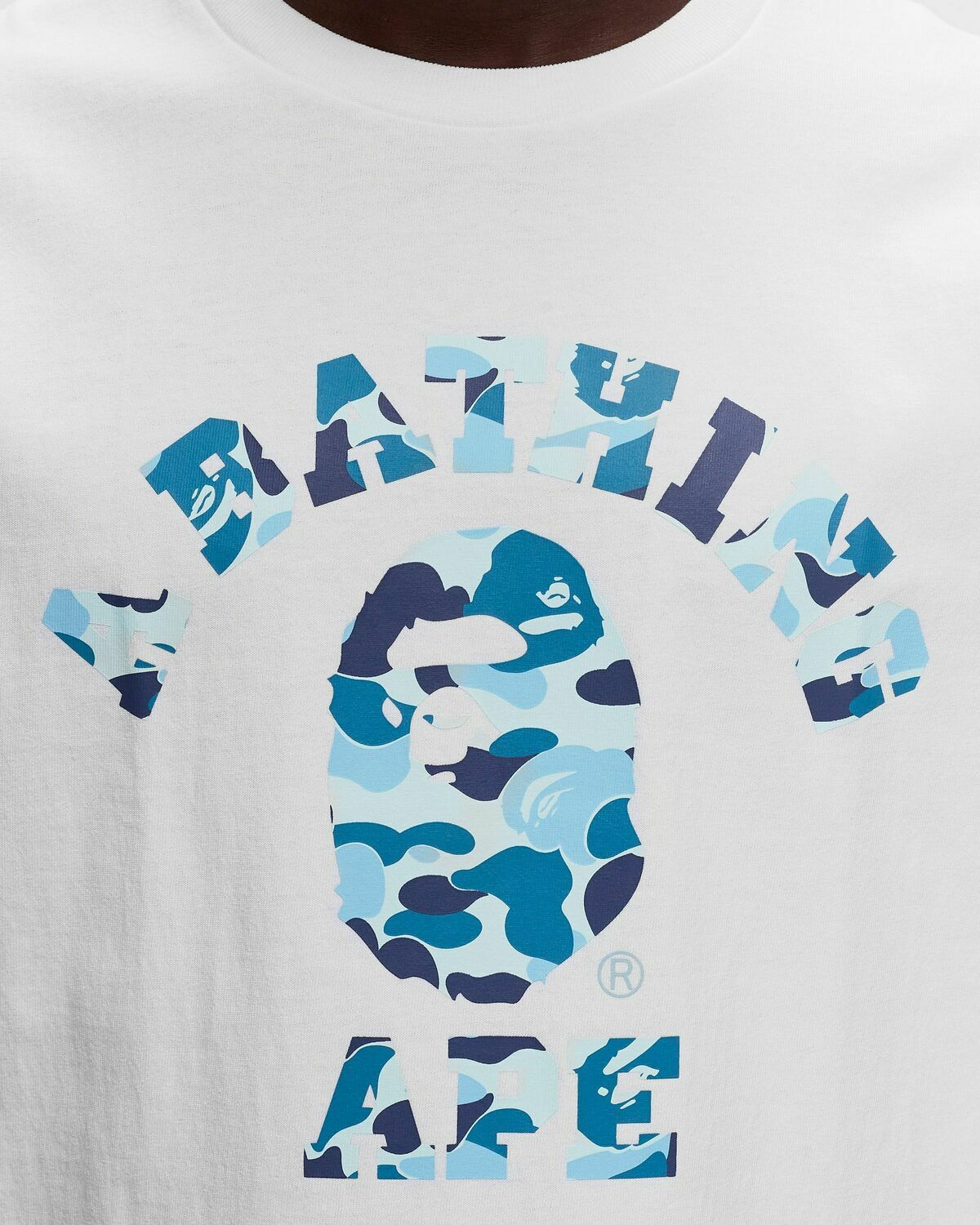 A Bathing Ape Abc Camo College Tee White Shortsleeves A Bathing Ape