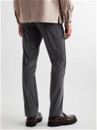 ZANELLA - Noah Slim-Fit Straight-Leg Cotton-Blend Corduroy Trousers - Gray