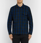 Altea - Checked Virgin Wool Overshirt - Men - Blue