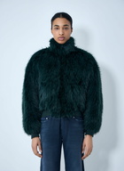 Balenciaga Faux Fur Bomber Jacket