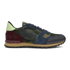 Valentino Green Valentino Garavani Camo Rockrunner Sneakers