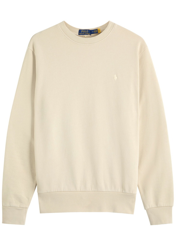 Photo: Polo Ralph Lauren Logo-embroidered Cotton Sweatshirt Beige