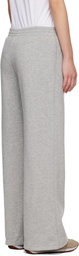 ANINE BING Gray Kacey Monogram Sweatpants