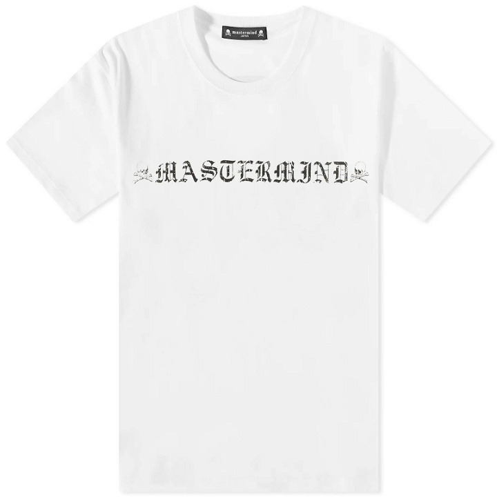 Photo: Mastermind Japan Men's Rubbed Logo T-Shirt in White