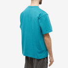 And Wander Men's Big Logo T-Shirt in Blue