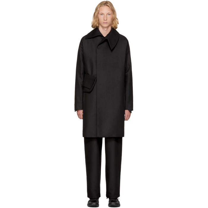 Kiko Kostadinov Black Long Double-Breasted Coat Kiko Kostadinov