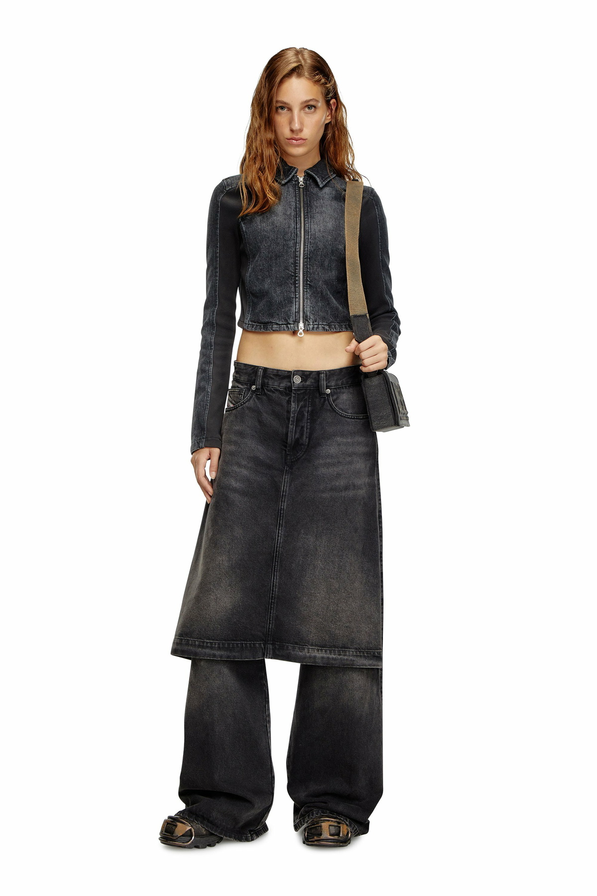 Diesel Relaxed Jeans - D-Syren - Jeans Womens in Black Diesel