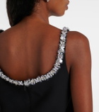 Gucci Sequined silk and wool crêpe cady tank top