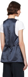 R13 Navy Elongated Vest