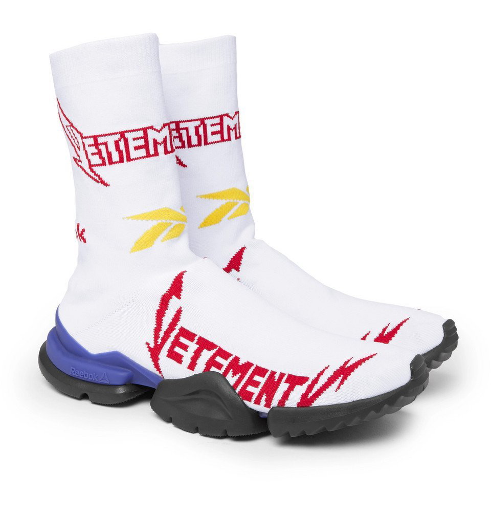 Peru burst Banke Vetements - Reebok Sock Pump Logo-Jacquard Stretch-Knit Sneakers - Men -  White Vetements