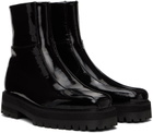 Ernest W. Baker Black Platform Boots