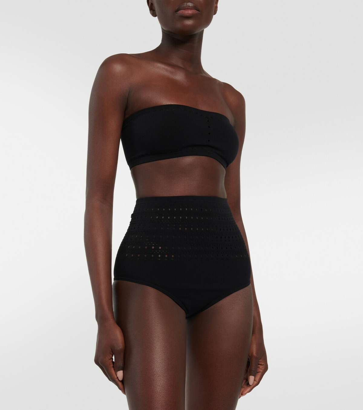 【関税&送料込】Alaia Swimwear ALAÏA Seamless Perforated Bikini Set in Blanc Optique | FWRD