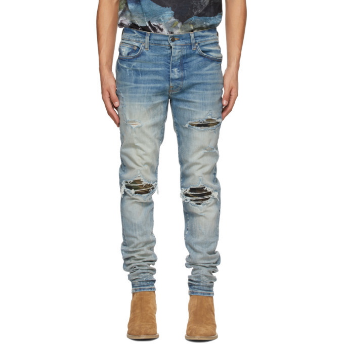 Photo: AMIRI Blue MX1 Camo Jeans