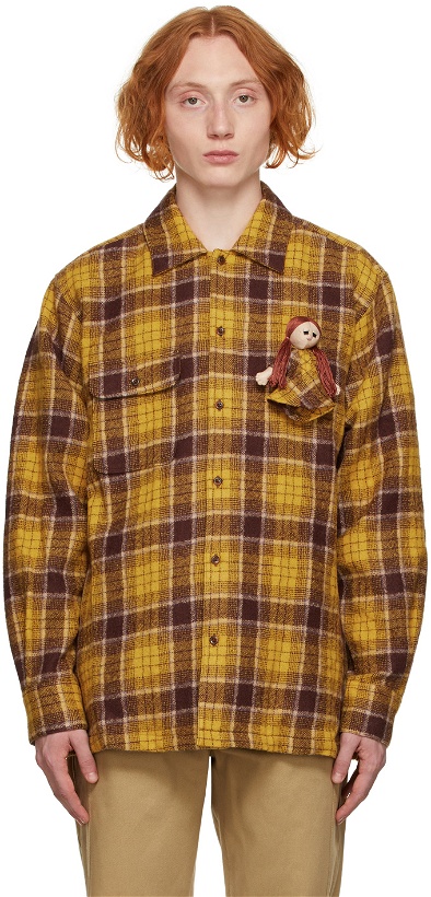 Photo: Doublet Yellow & Purple Doll Flannel Shirt