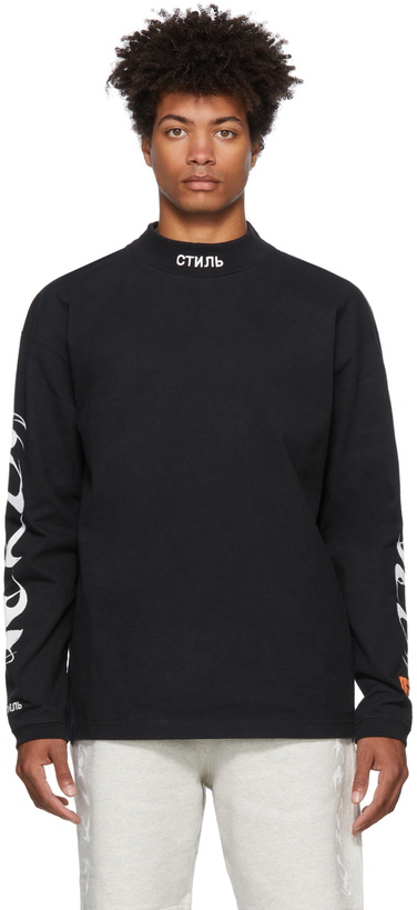 Photo: Heron Preston Mock Neck Brush Long Sleeve T-Shirt