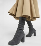 Bottega Veneta Wool-blend knee-high sock boots