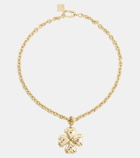 Lauren Rubinski Bruno 14kt gold pendant necklace with tourmalines