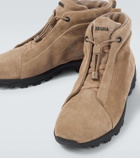 Zegna Triple Stitch suede high-top sneakers