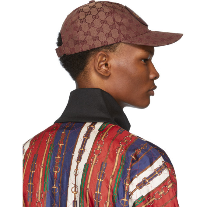 Gucci Tan GG Logo baseball cap NO CUSTOMS TAX GUCCI beige supreme GG logo canvas baseball  main image 4