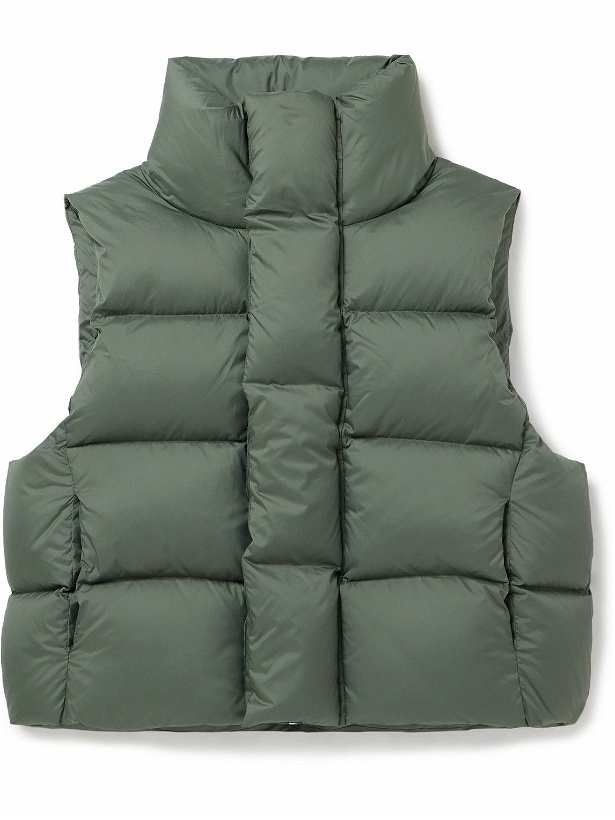 Photo: Entire Studios - MML Quilted Shell Down Gilet - Green