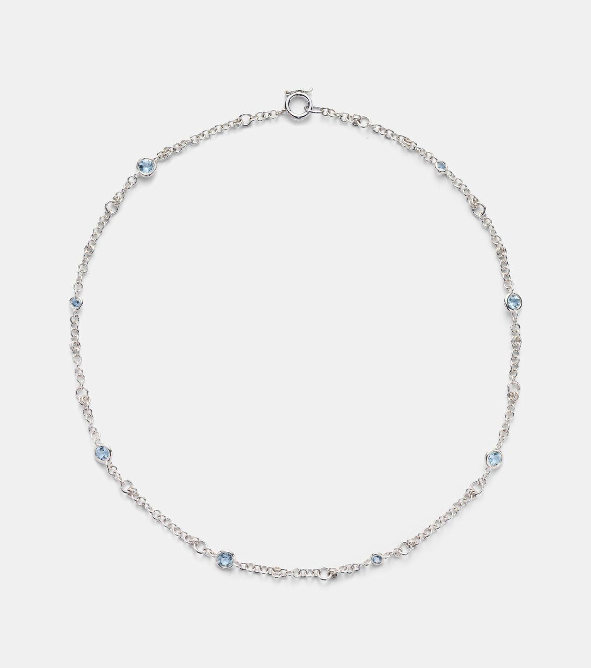 Spinelli Kilcollin Gravity Estrella sterling silver necklace with aquamarines