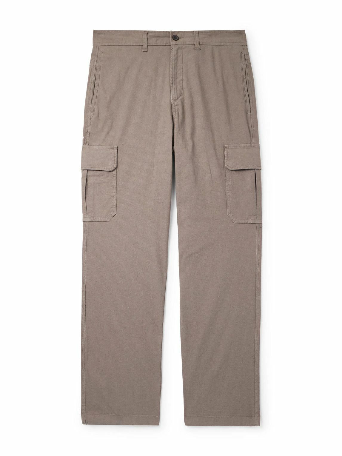 Mr P. - Edward Straight-Leg Organic Cotton-Blend Ripstop Cargo Trousers - Brown