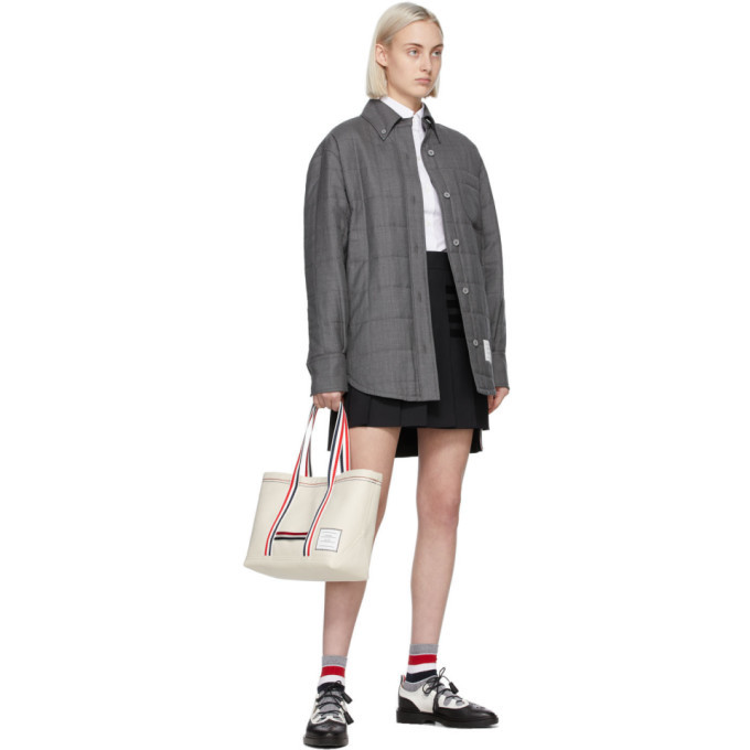 Thom Browne Grey Down Super 120s Shirt Jacket Thom Browne
