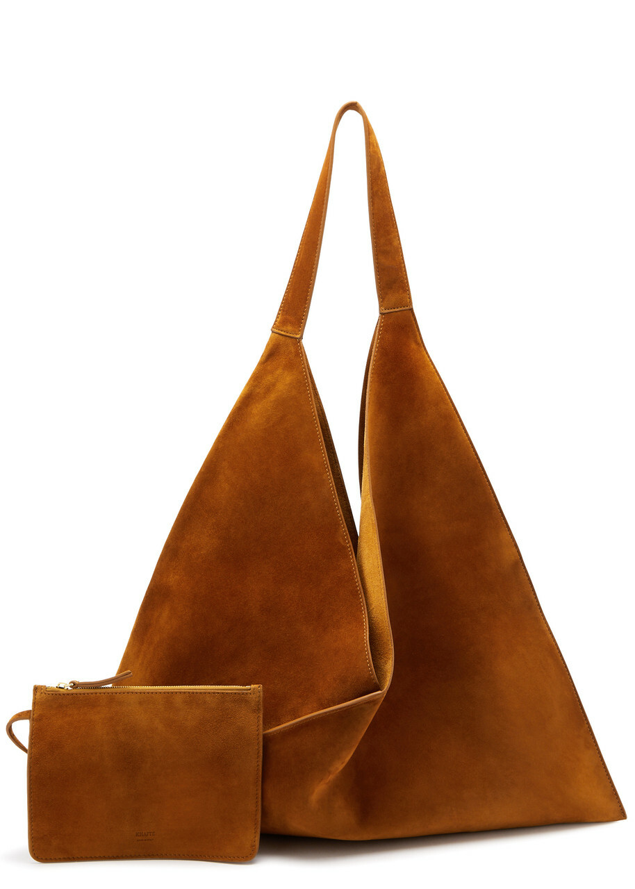 Khaite Sara Suede Tote - Caramel - One Size Khaite