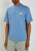 DRÔLE DE Monsieur Le T-shirt Slogan Logo-print Cotton T-shirt Blue