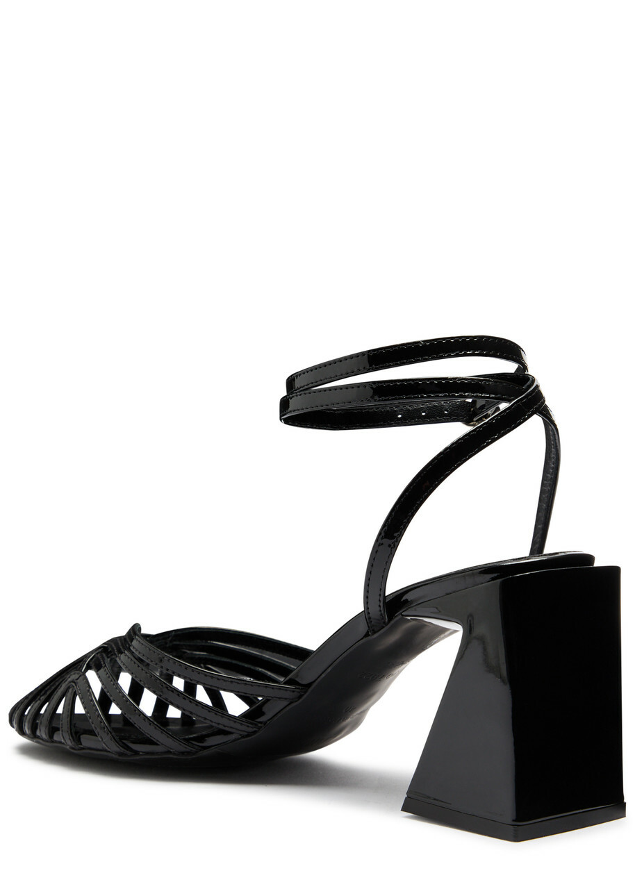 Alohas Jessa 90 Patent Leather Sandals Black