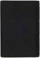 Bottega Veneta Black Embossed Flap Card Holder