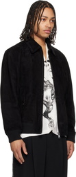Hugo Black Extra-Slim-Fit Soft Suede Jacket