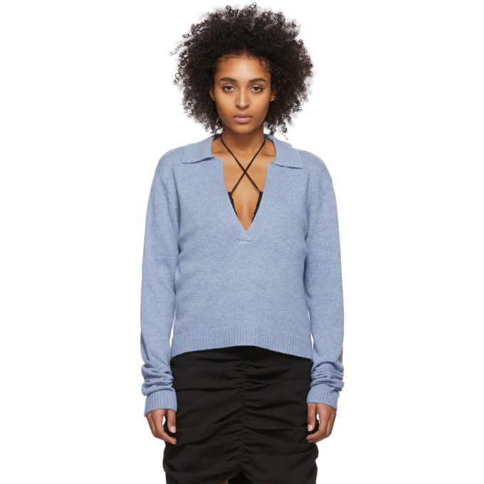 Photo: Georgia Alice Blue Open Polo Sweater