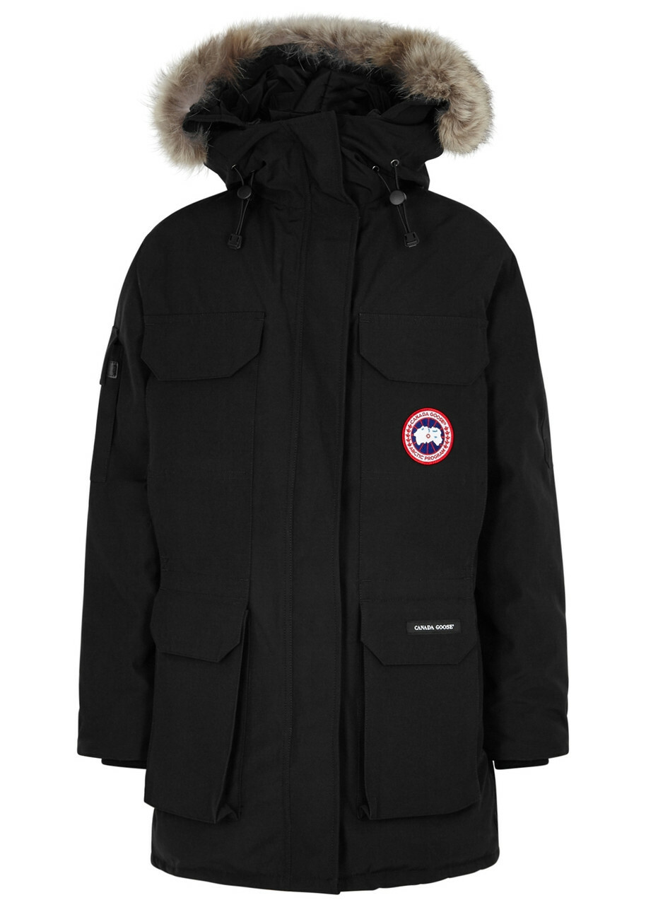 Canada Goose Expedition Black Fur-trimmed Arctic-tech Parka, Coat