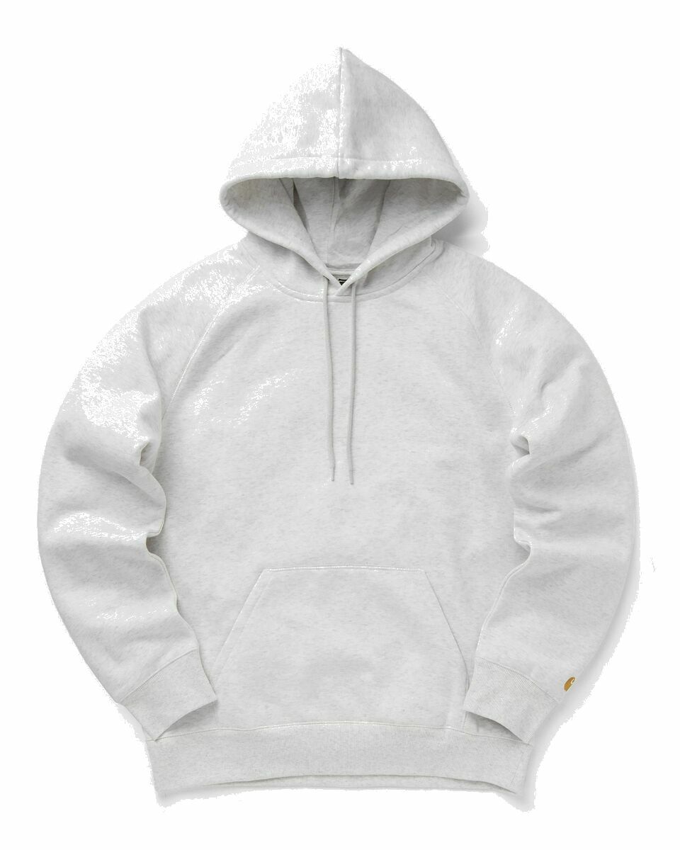 Photo: Carhartt Wip Hooded Chase Sweat Grey - Mens - Hoodies