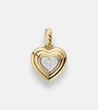 David Yurman Puffy Heart Amulet 18kt gold (750/1000) pendant with diamonds