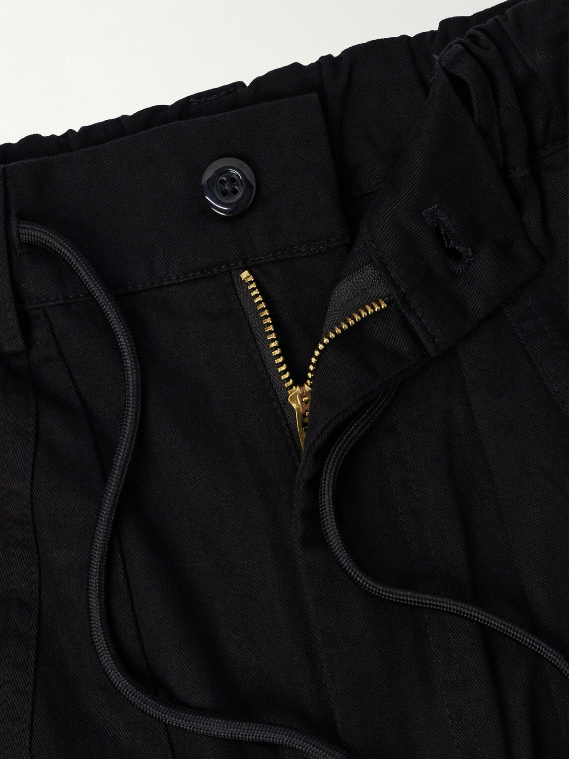 FrizmWORKS - Wide-Leg Cotton-Twill Trousers - Black
