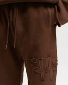 Honor The Gift Script Embroidered Sweats Brown/Beige - Mens - Sweatpants