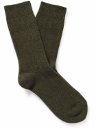 NN07 - One 9055 Logo-Embroidered Ribbed Wool-Blend Socks