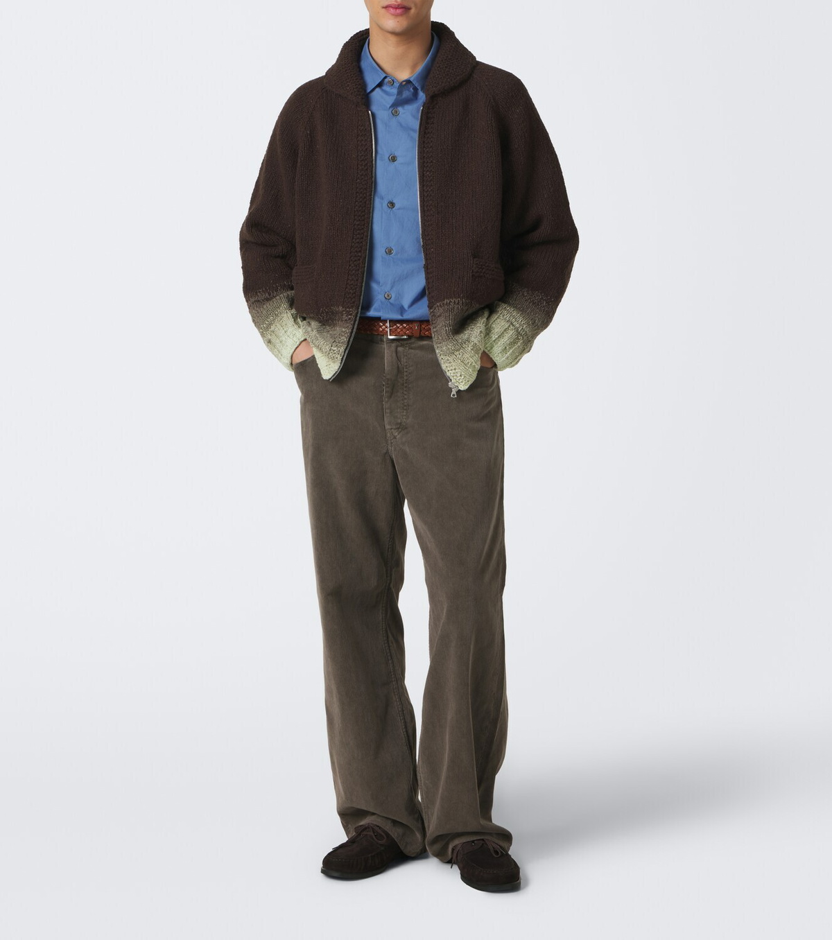 Auralee Ombré wool cardigan