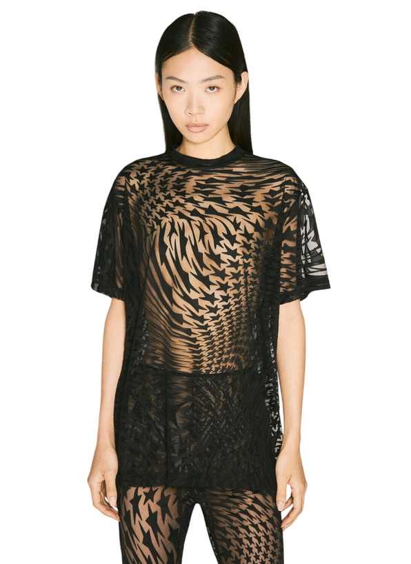 Photo: Mugler Sheer Flocked Star T-Shirt