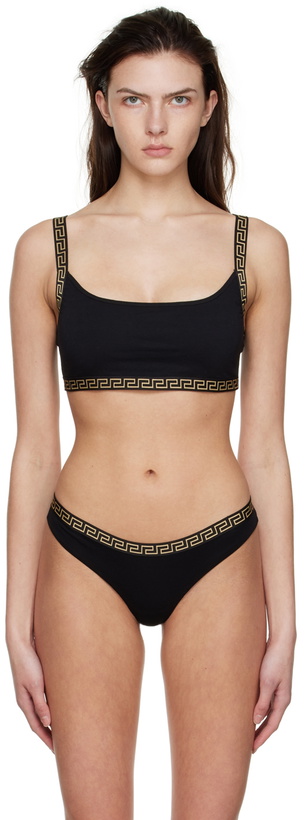 Photo: Versace Underwear Black Greca Bra