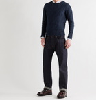 Inis Meáin - Cable-Knit Linen and Cotton-Blend Sweater - Blue